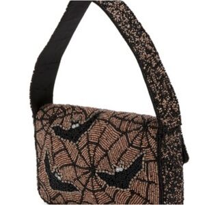 Viral bat Black and Brown Beaded Women's shoulder Bag
